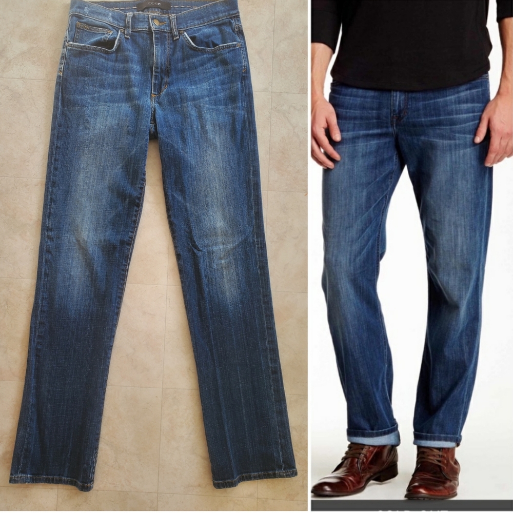 Joe's Rebel Fit Mens Straight Leg Slight Distressed Casual Dark Wash 31 Jeans